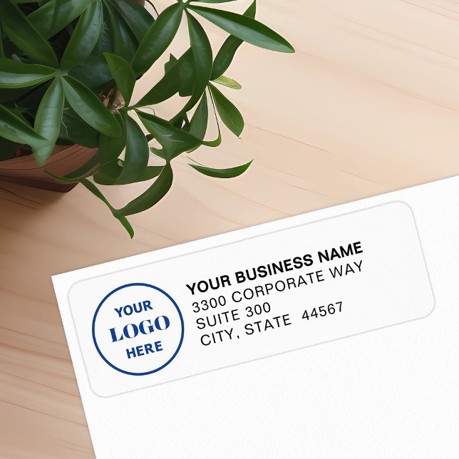 Custom Business Logo White Return Address Label (Creator Uploaded)
