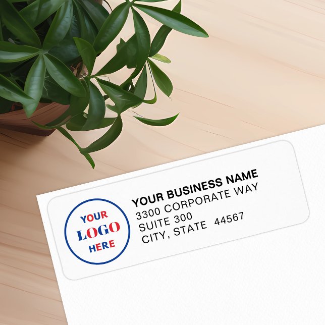 Custom Business Logo White Return Address Label (Creator Uploaded)