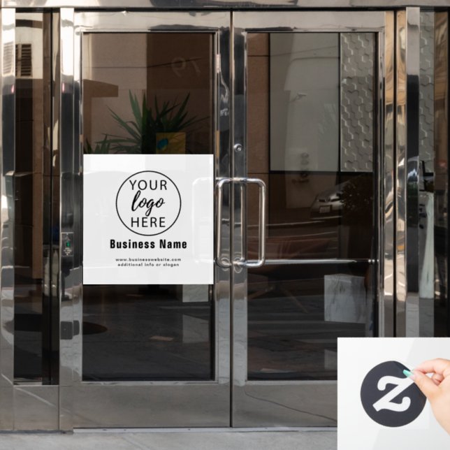 Custom Business Logo  Window Cling (Office Door)
