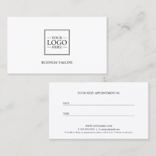 Custom Business Logo with Custom Text Appointment Card