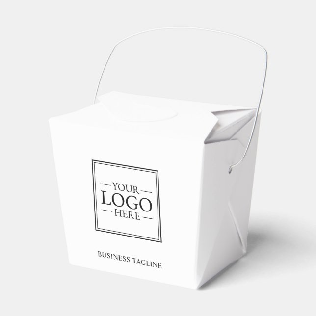Custom Business Logo with Custom Text Favour Box (Front Side)