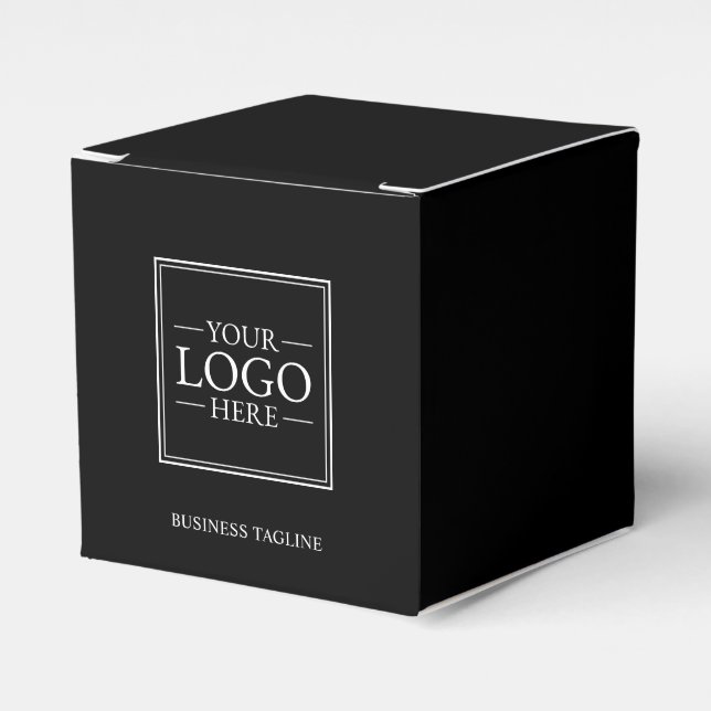 Custom Business Logo with Custom Text Favour Box (Front Side)