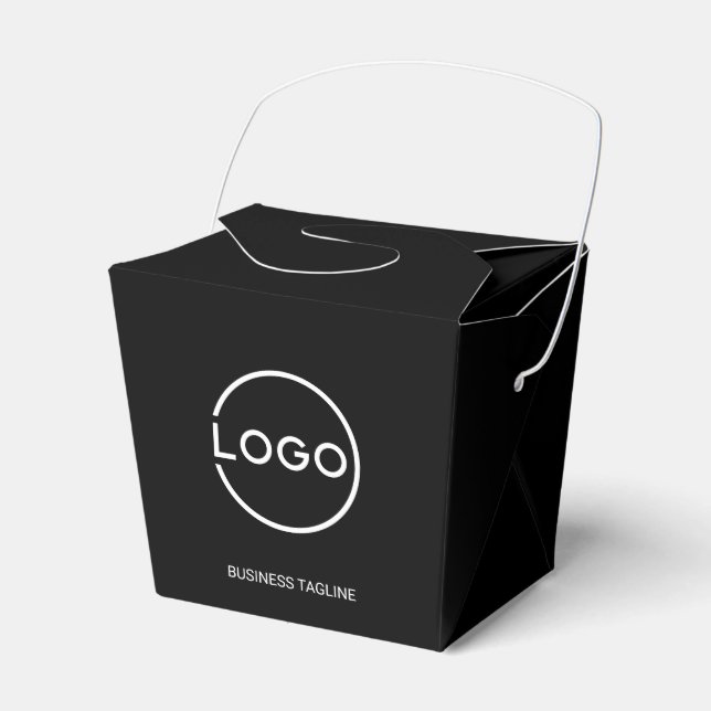 Custom Business Logo with Custom Text Favour Box (Front Side)