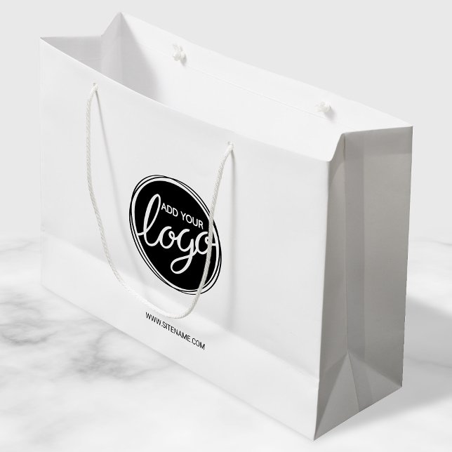 Custom Business Logo with Custom Text Large Gift Bag (Creator Uploaded)