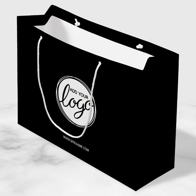 Custom Business Logo with Custom Text Large Gift Bag (Creator Uploaded)