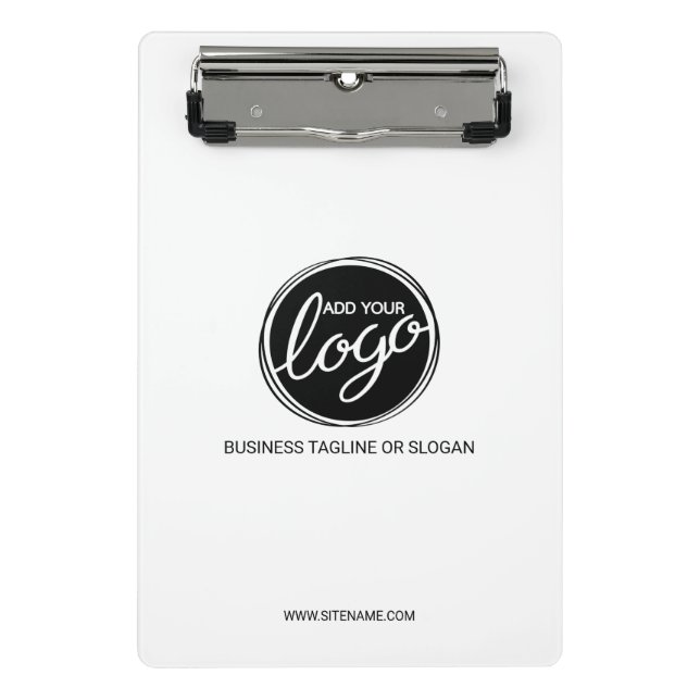 Custom Business Logo with Custom Text Mini Clipboard (Front)