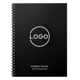 Custom Business Logo with Custom Text Notebook