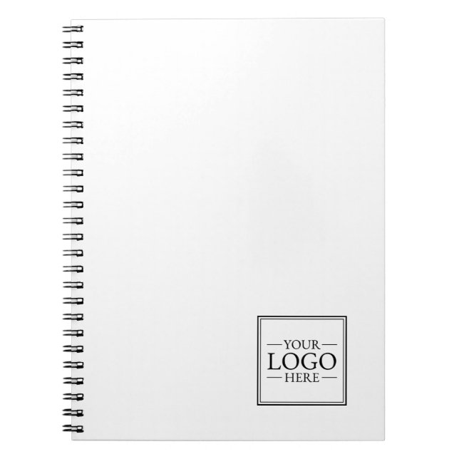 Custom Business Logo with Custom Text Notebook (Front)
