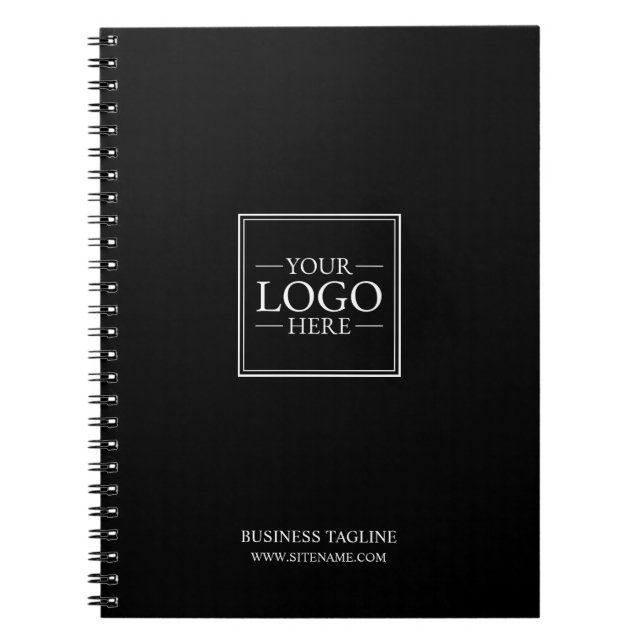 Custom Business Logo with Custom Text Notebook (Front)