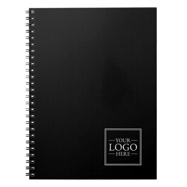 Custom Business Logo with Custom Text Notebook (Front)