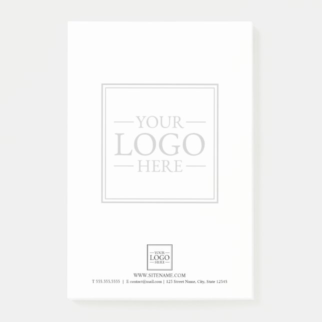 Custom Business Logo with Custom Text Post-it Notes (Front)