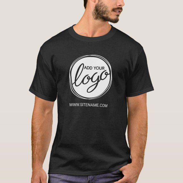 Custom Business Logo with Custom Text T-Shirt (Front)