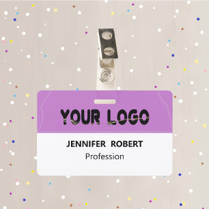 Custom business logo With Name Create your own  ID Badge