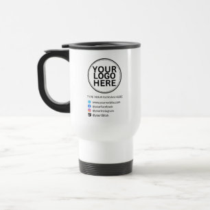 Custom Business Logo With Slogan Social Travel Mug