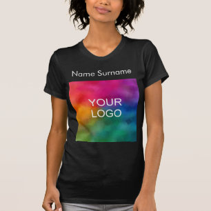 Custom Business Logo Womens Double Sided Print T-Shirt