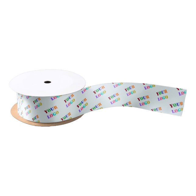 Custom Business Logo Your Company Gift Ribbon Satin Ribbon (Spool)