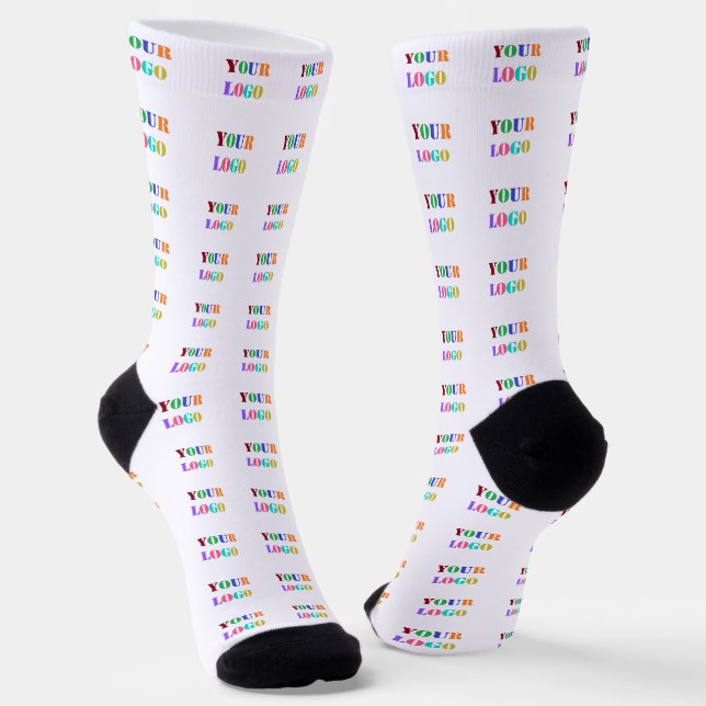 Custom Business Logo Your Company Socks (Angled)
