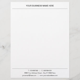 Custom Business Name Address Info Letterhead