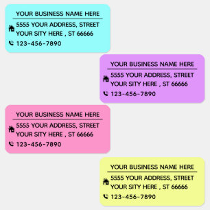 Custom Business Name Address Labels Your Colours