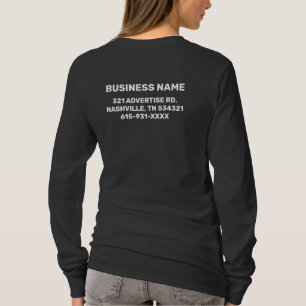 Custom Business Name Advertise Black T-Shirt