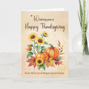 Custom Business Name All of Us Thanksgiving Card