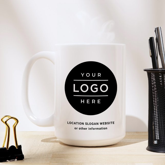 Custom Business Name and Logo Branded Coffee Mug (Creator Uploaded)