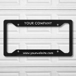 Custom Business Name And Website Licence Plate Frame<br><div class="desc">Customise this design and create your business promotional License Plate Frame. If the company name is long, you can adjust the font size to fit in. You can TRANSFER this DESIGN on other Zazzle products and adjust it to fit most of the Zazzle items. You can also click the CUSTOMIZE...</div>