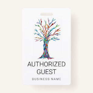 Custom Business Name Authorised Guest Badge ID Badge