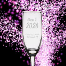 Custom Business Name Cheers to New Year 2026 Party