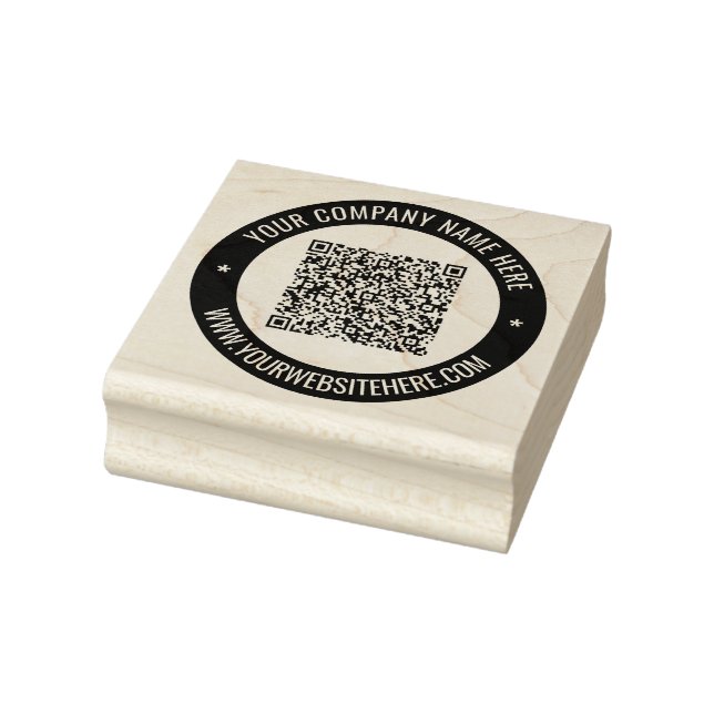 Custom Business Name Info Colour Round Rubber Stam Rubber Stamp (Stamp)