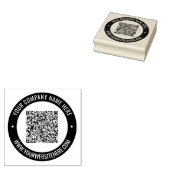 Custom Business Name Info Colour Round Rubber Stam Rubber Stamp (Stamped)