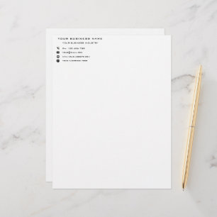 Custom Business Name Info Your Company Letterhead