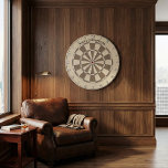 Custom Business Name Professional Dartboard<br><div class="desc">Elevate your office breakroom or home game room with this sleek, professional-grade dartboard. Featuring a sophisticated neutral color palette, this design is built to blend seamlessly with modern decor while providing a high-quality gaming experience. The top arc features a customizable text field, allowing you to add your business name, family...</div>
