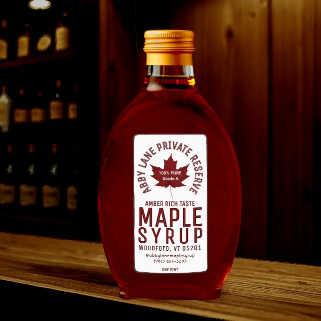 Custom Business Name Red Maple Leaf Circular Logo  (Creator Uploaded)
