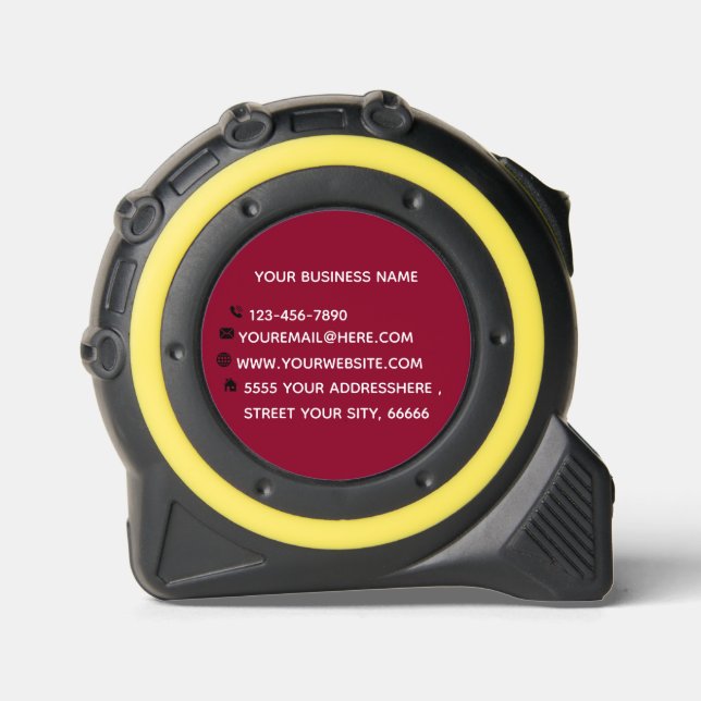 Custom Business Name Text Company Tape Measure 1 (Front)