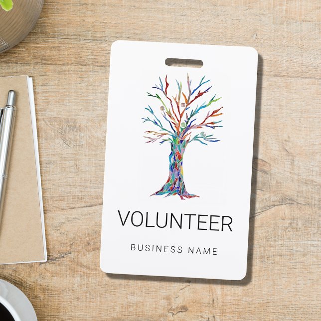 Custom Business Name Volunteer Badge ID Badge (Creator Uploaded)