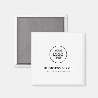 Custom Business name with Logo & QR Code Magnet