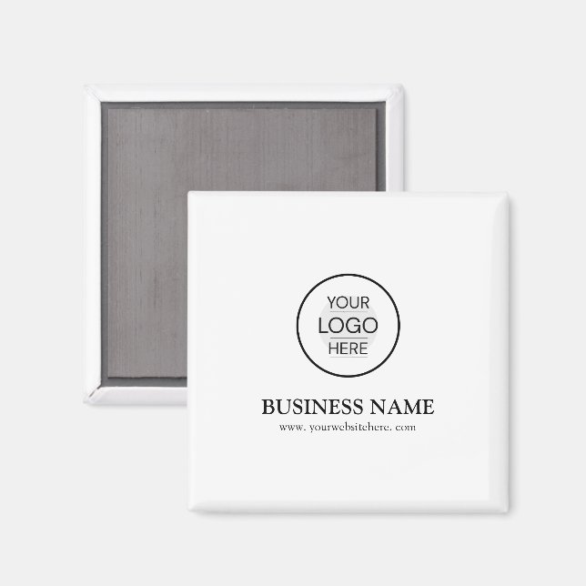 Custom Business name with Logo & QR Code Magnet (Front/Back)