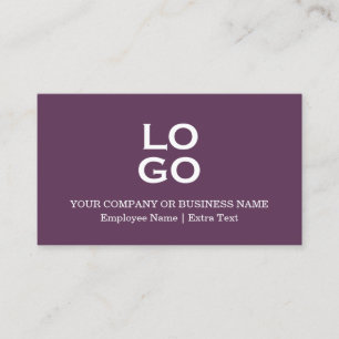 Custom Business or Company Logo Title Plum Purple Card