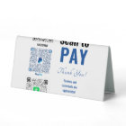 Custom Business Pay Here Table Tent Sign