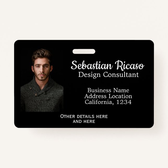 Custom Business Personalised ID Badge (Front)