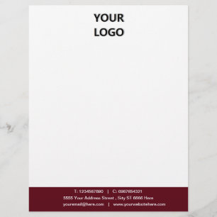 Custom Business Personalised Letterhead Template