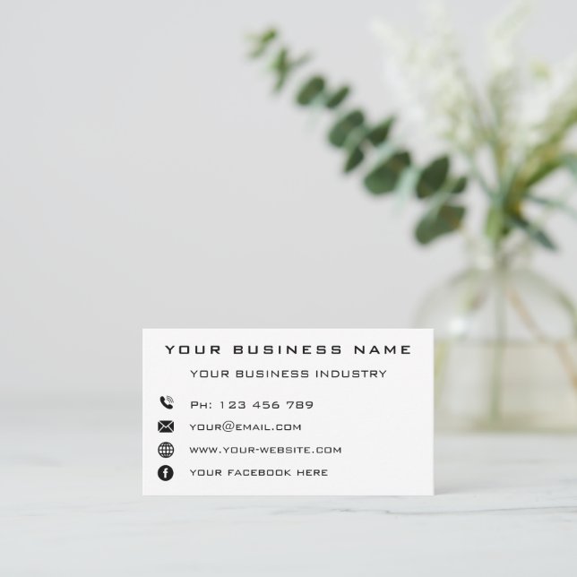 Custom Business Personalised Your Company Calling Card (Standing Front)
