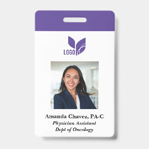 Custom Business Photo Employee Name ID Badge