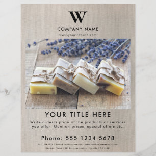 Custom Business Photo Pop Up Shop Beige Linen Flyer