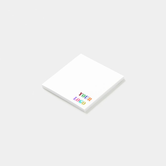 Custom Business Post it Notes with Company Logo (Angled)