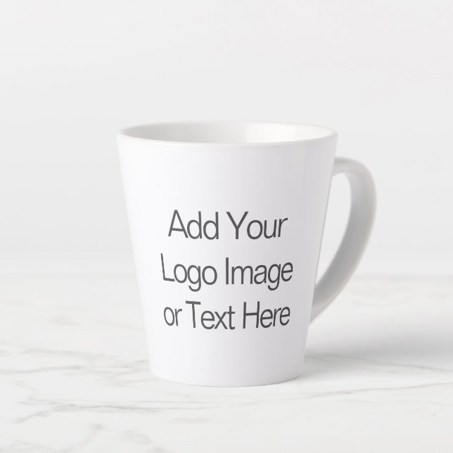 Custom Business Promo Branded Logo   Latte Mug (Right Angle)