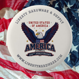 Custom Business Promo Button USA 250 Name
