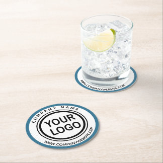 Custom Business Promo Logo Branded Round Paper Coaster
