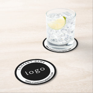 Custom Business Promo Logo Round Paper Coaster